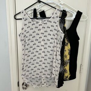 Lot of 4 Cute Sleeveless Tops for Work, Casual Ocassions